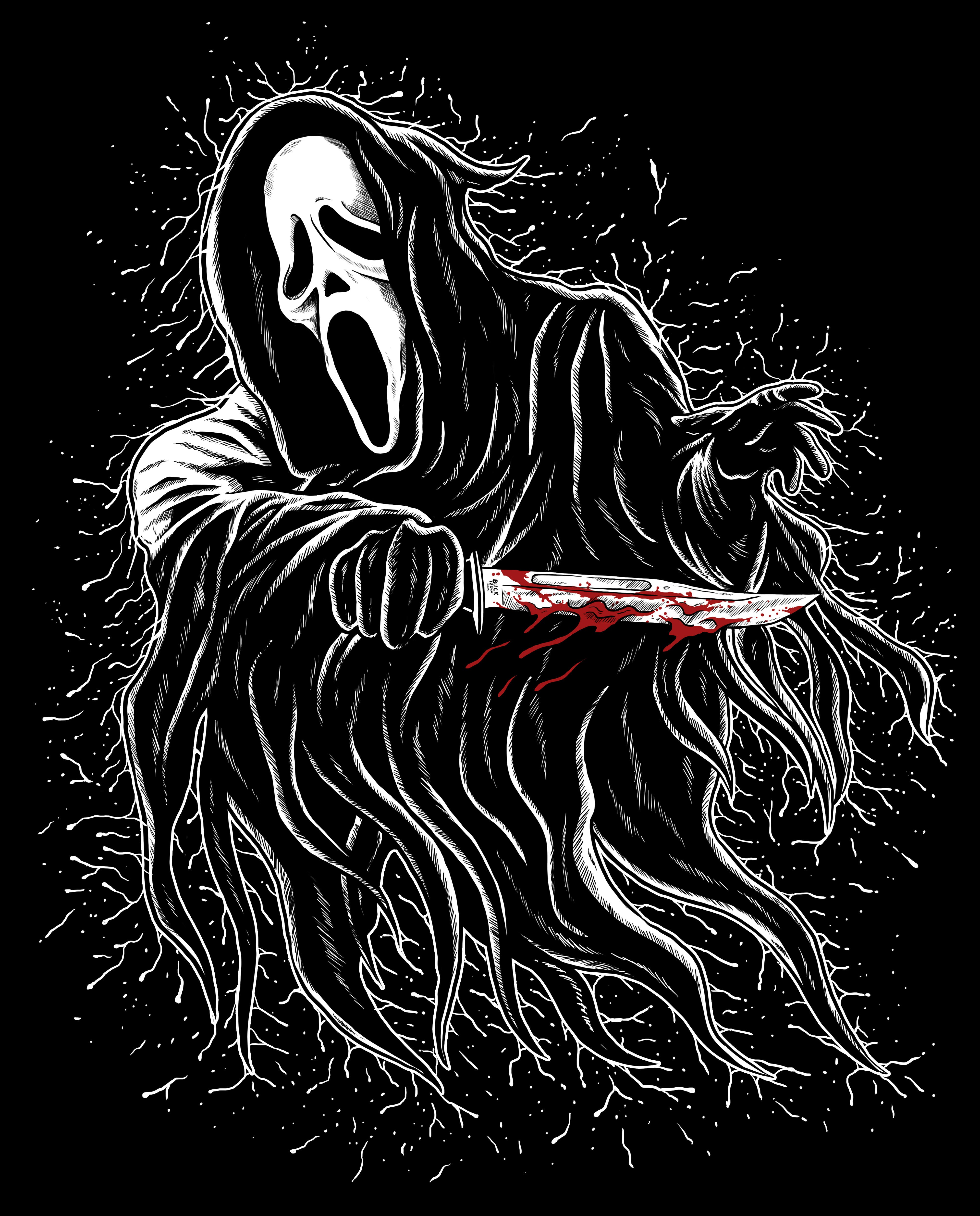 scream ghostface drawing